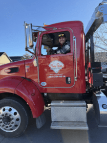 Angel in Delivery Truck